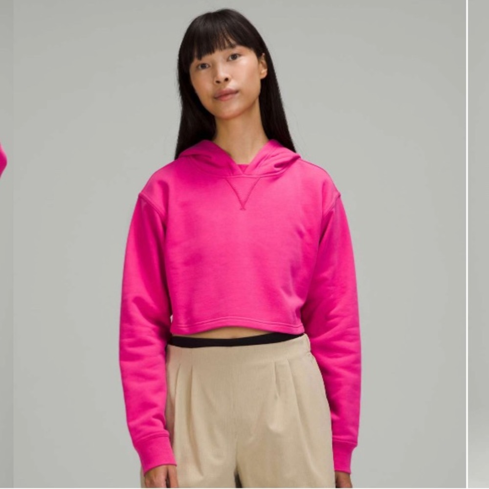 COPY - Lululemon All Yours Cropped Hoodie Sonic Pink SZ 12